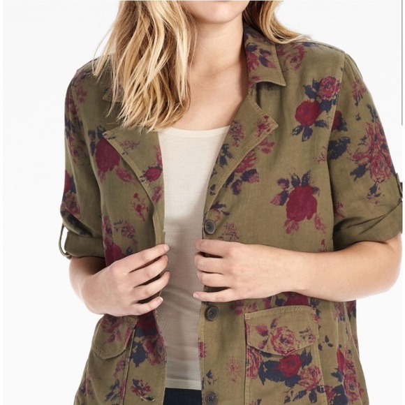 Lucky Brand Jackets & Blazers - Lucky Brand Floral Army Jacket